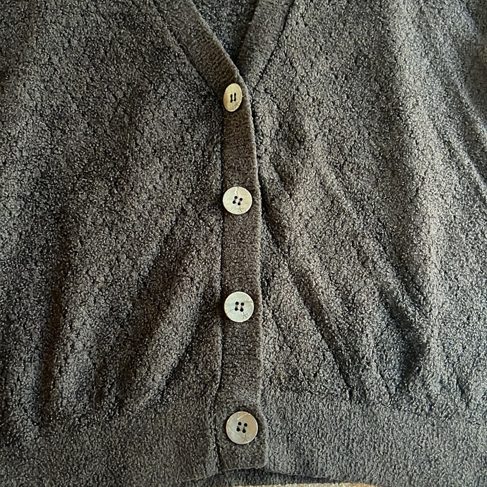 Barefoot Dreams | CozyChic Lite Diamond Pointelle Cardigan - Picture 5 of 9